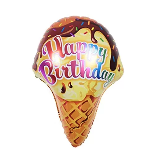Large Icecream Cone Food (Set of 2) Foil Balloons 21 inch Party Balloons for Office Home Party Decoration Accessory, 3 image