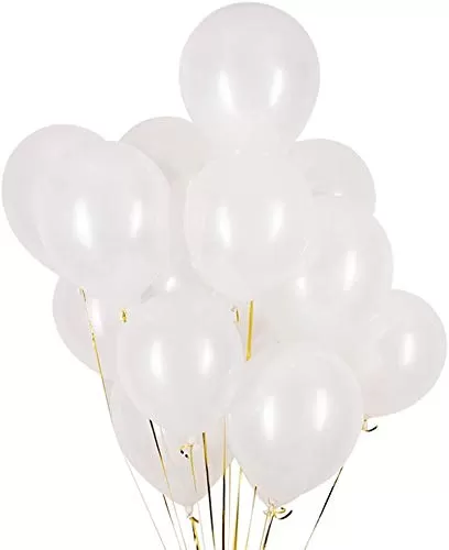 Metallic Brthday Balloons for Decoration (Pack of 50 Black & White), 4 image