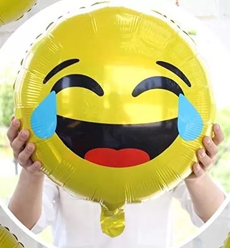 Smiley Emoji LOL and Wink (Set of 2) Foil Balloons Large 18 inch Party Balloons for Any Office Home Party Decoration Accessory, 5 image