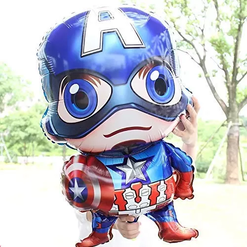 Party Decoration Foil Balloon Set of 5 pcs- KDs Brthday Chiller Party Small Shower Theme (Captain America) Foil Balloon Bouquet (Set of 5) Theme Party Supplies (Captain America Themed), 2 image