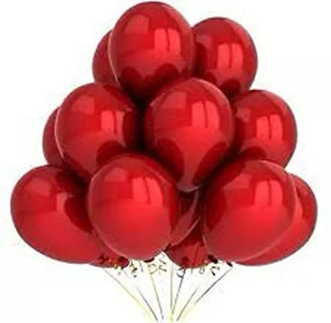 Products HD Metallic Finish Balloons for Brthday / Anniversary Party Decoration ( Red ) Pack of 25, 6 image