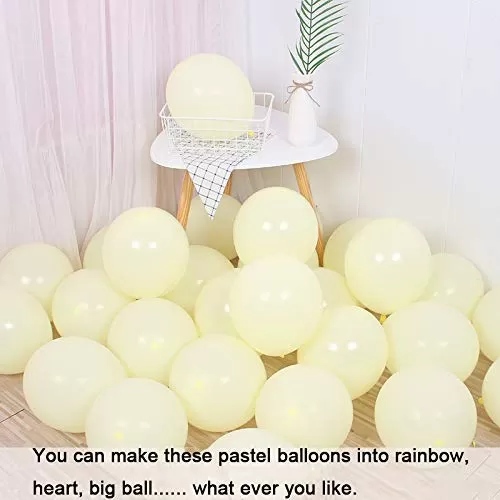 Products Pastel Colored Balloons Pastel Happy Brthday Party Decorations Pastel Small Shower Decorations Pastel Brthday Balloons Pastel Yellow Color Pack of 30, 4 image