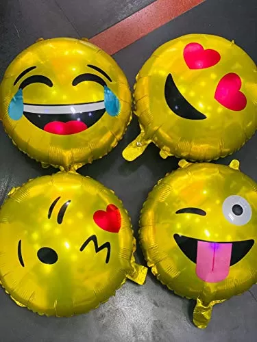Smiley Emoji Theme Foil Balloon 8 Pieces for Smiley Theme Party Supply Decoration, 6 image