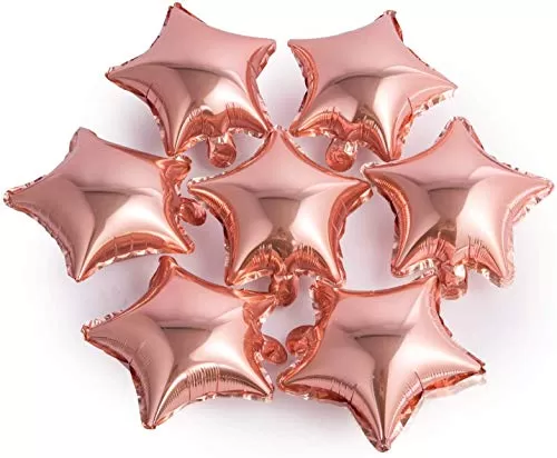 Products Star Foil Balloons Rose Gold Set of 5 Pcs (Size - 18 inches), 2 image