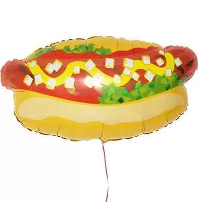 Hot Dog Food Shape (Set of 2) Foil Balloons 21 inch Party Balloons for Any Office Home Party Decoration Accessory, 2 image