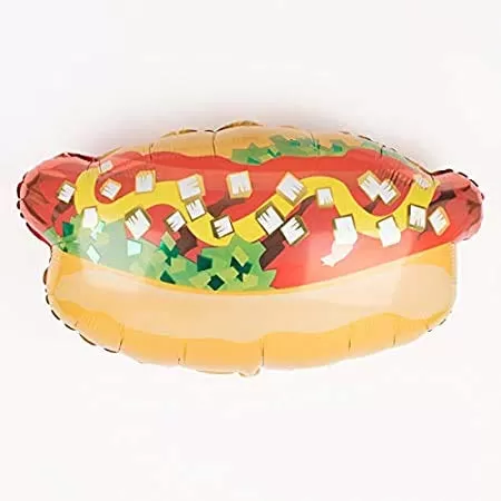 Hot Dog Food Shape (Set of 2) Foil Balloons 21 inch Party Balloons for Any Office Home Party Decoration Accessory, 5 image
