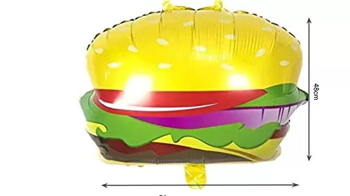 Large Burger Shape Food (Set of 2) Foil Balloons Large 21 inch Party Balloons for Any Office Home Party Decoration Accessory, 4 image