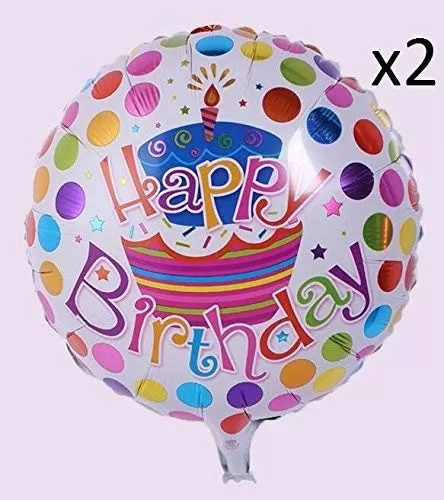 Happy Brthday Cake Foil Balloon Decoration Set -2 Balloon (Pack of 5), 3 image
