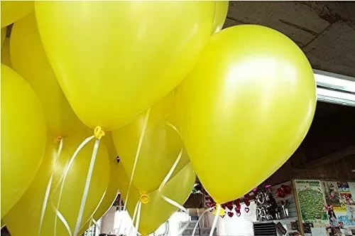 Products HD Metallic Finish Balloons for Brthday / Anniversary Party Decoration ( Yellow ) Pack of 30, 2 image