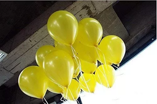Products HD Metallic Finish Balloons for Brthday / Anniversary Party Decoration ( Yellow ) Pack of 30, 5 image