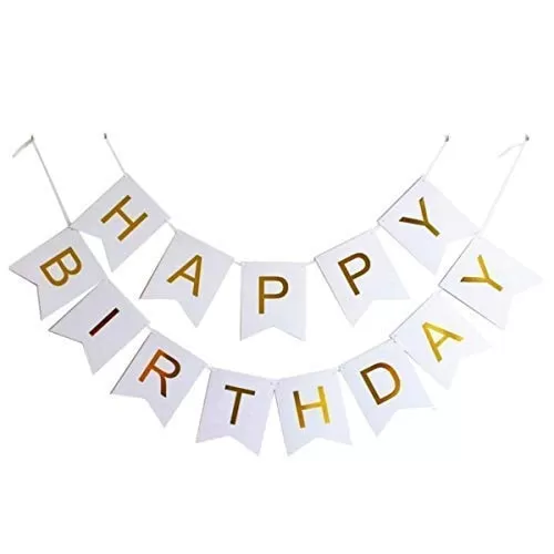 Products 34Pcs White and Golden Brthday Balloons Combo for KDs Or Brthday Decoration Items for Boys / Girls, 2 image