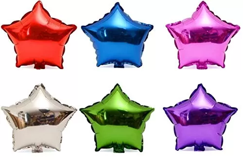 Cute Brthday Party Decorations Set of 2 Happy Brthday Letters Balloon Banner 6 Pieces Mylar Foil Star Balloon 21 Pieces Latex Polka Balloons (Multicolour), 2 image