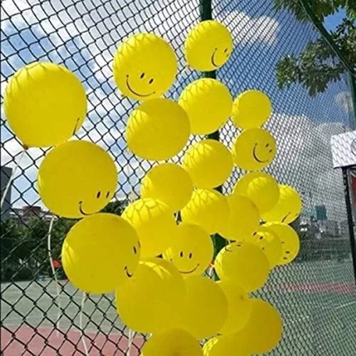 Products "Smiley" Printed Yellow Balloons for Brthday / Anniversary and Any Other Party Decoration (Pack of 20), 5 image