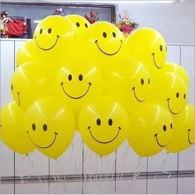 Products "Smiley" Printed Yellow Balloons for Brthday / Anniversary and Any Other Party Decoration (Pack of 20), 3 image