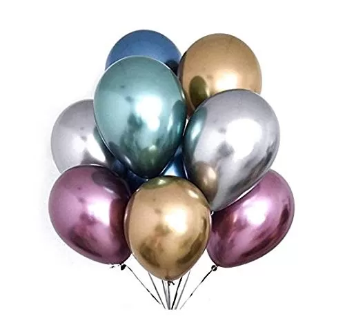 Chrome Metallic Balloons for Brthday Decoration - Pack of 25, 2 image