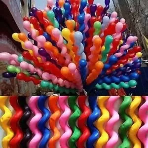 Mixed Spiral Latex Balloons for KDs Brthday Party Decor 40 Pieces, 2 image