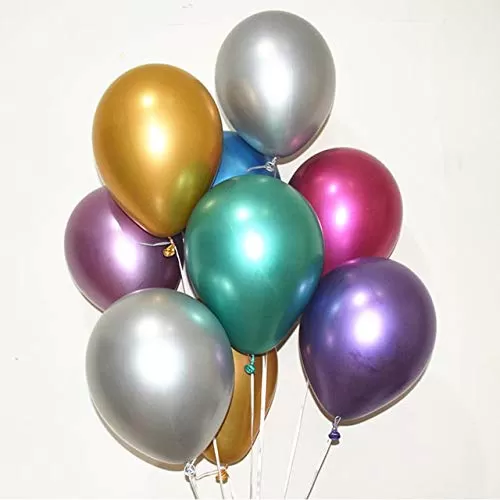 Chrome Metallic Balloons for Brthday Decoration - Pack of 25, 3 image