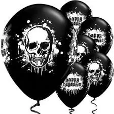 Halloween Standard Round Party Horror Theme Halloween Balloons Pack of 50 PCs +1 Air Pump, 3 image