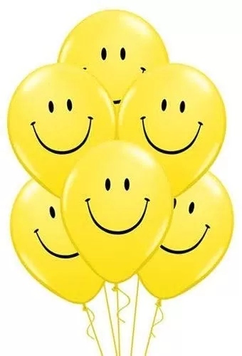 Products "Smiley" Printed Yellow Balloons for Brthday / Anniversary and Any Other Party Decoration (Pack of 20), 2 image