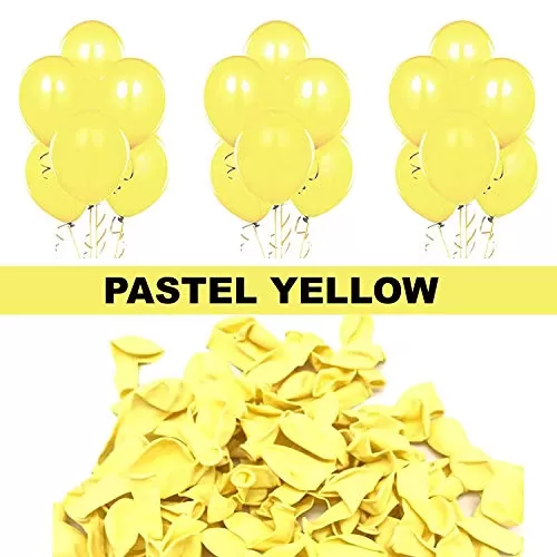 Products Pastel Colored Balloons Pastel Happy Brthday Party Decorations Pastel Small Shower Decorations Pastel Brthday Balloons Pastel Yellow Color Pack of 30, 3 image