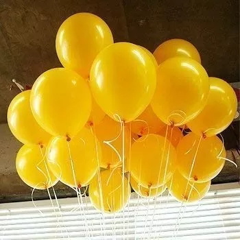 Products HD Metallic Finish Balloons for Brthday / Anniversary Party Decoration ( Yellow ) Pack of 30, 6 image