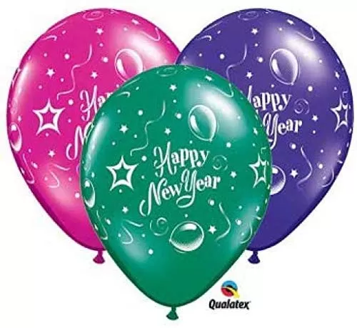 Products "Happy New Year" Printed Balloons for New Year Party Decoration (Pack of 25), 2 image