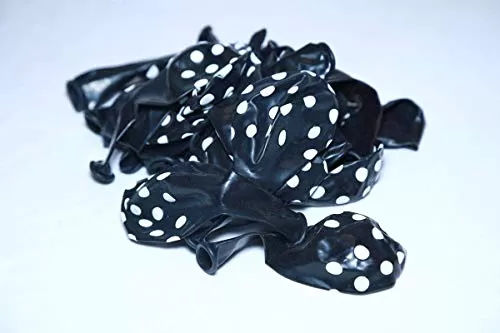 Products Polka Dot Finish Balloons (Black) Pack of 20, 4 image
