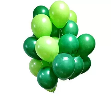 Products HD Metallic Finish Balloons for Brthday / Anniversary Party Decoration ( Light Green Dark Green White ) Pack of 30, 2 image