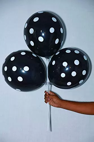 Products Polka Dot Finish Balloons (Black) Pack of 20, 3 image