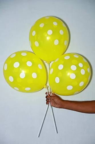 Products Polka Dot Finish Balloons (Yellow) Pack of 25, 3 image