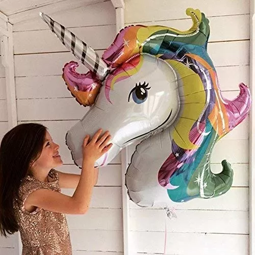 Products Big Size Magical Unicorn Shaped Foil Balloons for Brthday Decorations Small Shower & Theme Party ( 1 pcs Multi Color Big Size ), 5 image