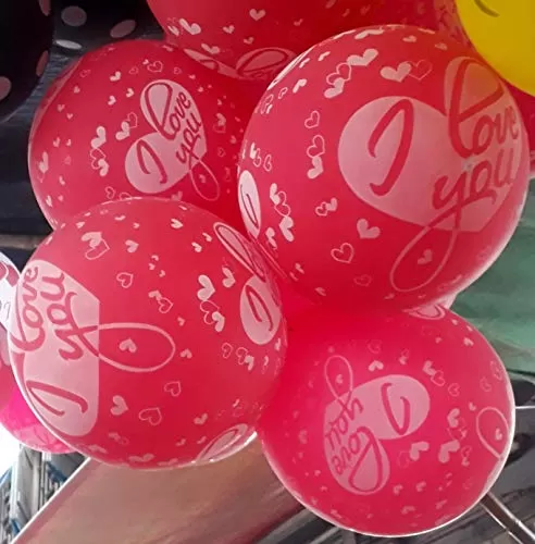 Products "I Love You" Printed Balloons for Anniversary/Brthday Decoration (Pack of 20), 2 image