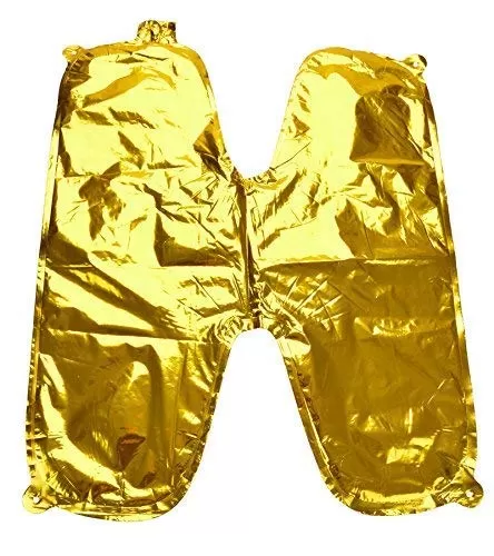 Products Happy Brthday Letter Foil Balloon Set of 13 Letters (Golden) + HD Metallic Finish Balloons (Golden Black Silver) Pack of 30, 6 image