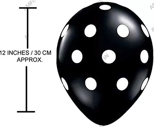 Products Polka Dot Finish Balloons (Black) Pack of 20, 2 image