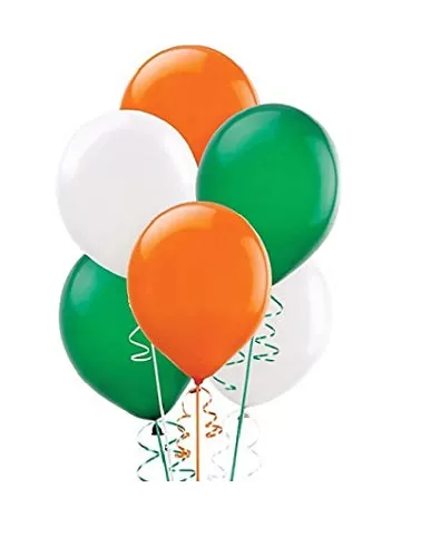 Products Orange White & Green Colour Premium Balloon Special for Independence Day/Republic Day Decoration Tri-Colour Balloon/Tiranga Balloon (Pack of 20), 2 image