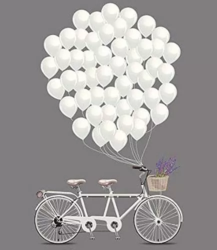 Products HD Metallic Finish Balloons for Brthday / Anniversary Party Decoration ( White ) Pack of 60, 4 image