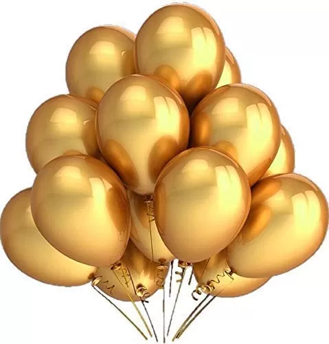 Products Happy Anniversary Letter Foil Balloon Decoration Kit/Set; 16-Inch (Gold); 100 Metallic Balloons (Red; Golden); 4 Star Foil Balloon (Golden); 4 hert Foil Balloon (Red) - 124 Pcs, 5 image