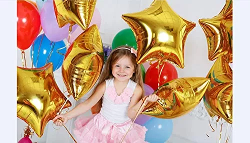 Products Star Foil Balloons Golden Set of 5 Pcs (Size - 10 inches), 2 image