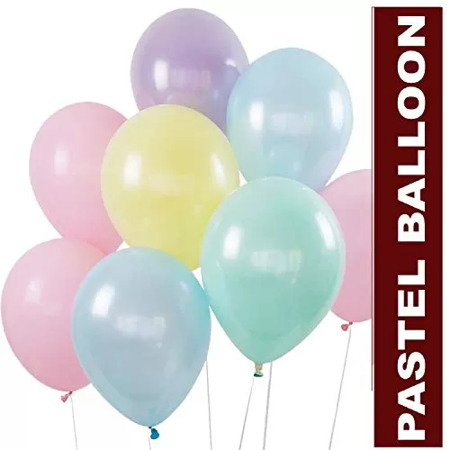 Products Pastel Colored Balloons Pastel Happy Brthday Party Decorations Pastel Small Shower Decorations Pastel Brthday Balloons Pastel Multi Color Pack of 100, 5 image