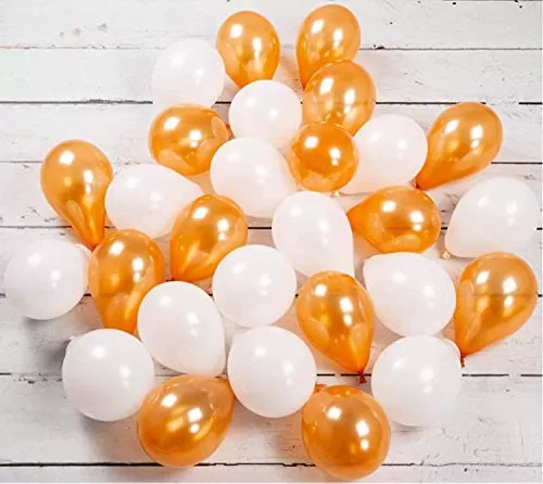 Products HD Metallic Finish Balloons for Brthday / Anniversary Party Decoration ( Pink Orange White ) Pack of 100, 2 image