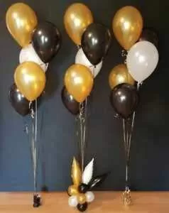 Products HD Metallic Finish Balloons for Brthday / Anniversary Party Decoration ( Golden Black Silver ) Pack of 100, 2 image