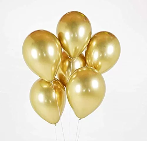 Products Golden Metallic Chrome Balloons for Brthdays Anniversaries Weddings Functions and Party Occassions (Pack of 50 ), 2 image