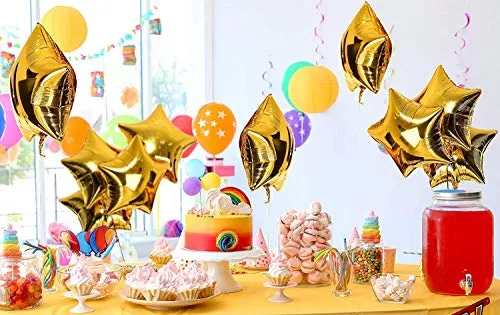 Products Star Foil Balloons Golden Set of 5 Pcs (Size - 10 inches), 4 image