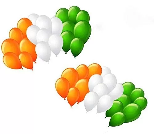 Products Orange White & Green Colour Premium Balloon Special for Independence Day/Republic Day Decoration Tri-Colour Balloon/Tiranga Balloon (Pack of 20), 5 image