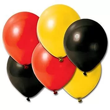 Products HD Metallic Finish Balloons for Brthday / Anniversary Party Decoration ( Yellow Red Black ) Pack of 50, 2 image