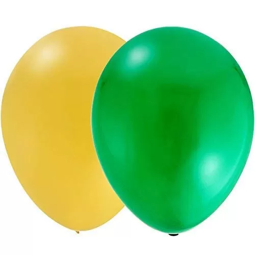 Products 10 Inch Metallic Hd Shiny Toy Balloons - Yellow Green for Decoration and Party (20 Pcs), 3 image