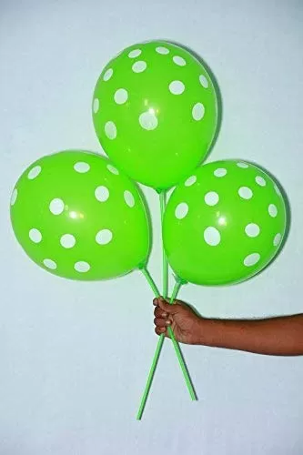 Products Polka Dot Finish Balloons (Light Green) Pack of 25, 3 image