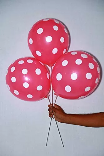 Products Polka Dot Finish Balloons (Pink) Pack of 25, 3 image