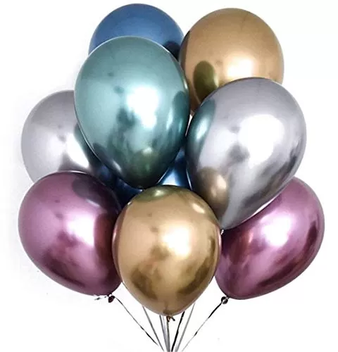 Products Multicolour Metallic Chrome Balloons for Brthdays Anniversaries Weddings Functions and Party Occassions (Pack of 25 ), 5 image