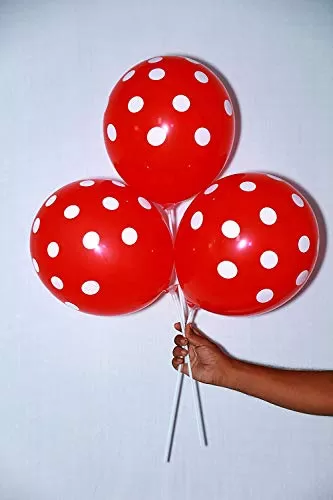 Products Polka Dot Finish Balloons (Red) Pack of 200, 3 image